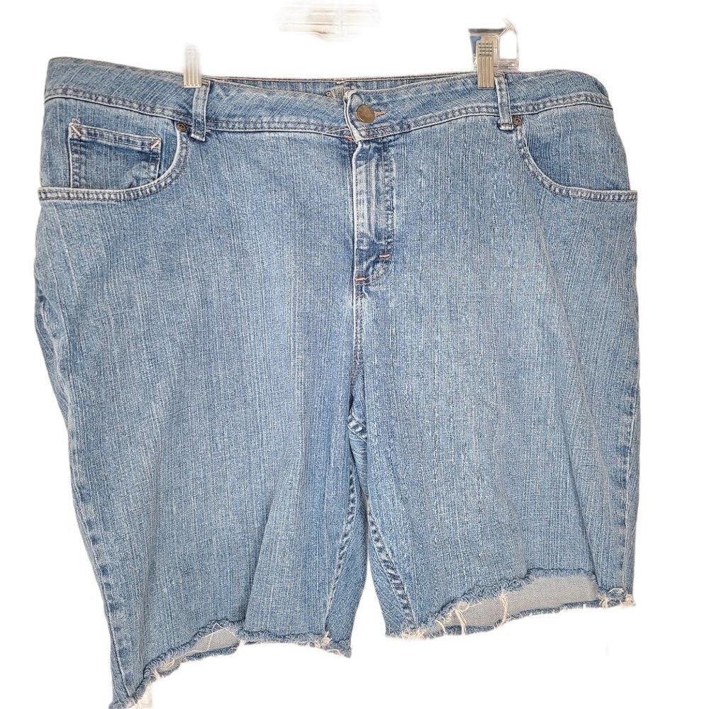 Lee Riders Plus Size Cut Off Raw Hem Denim Shorts